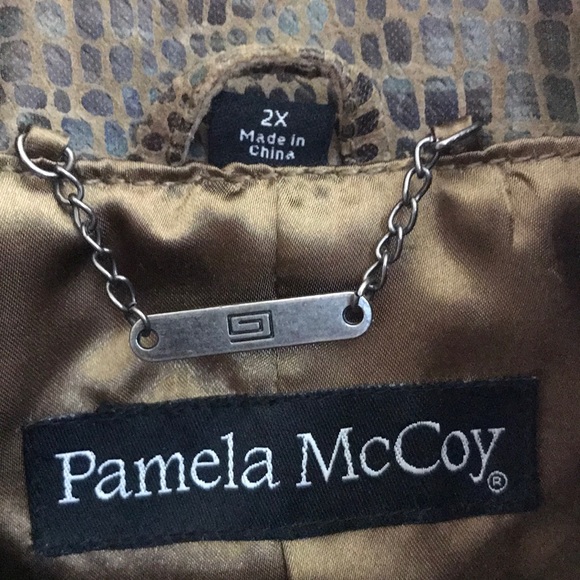 Pamela McCoy NWOT vintage leather jacket. 2X. - Picture 4 of 7